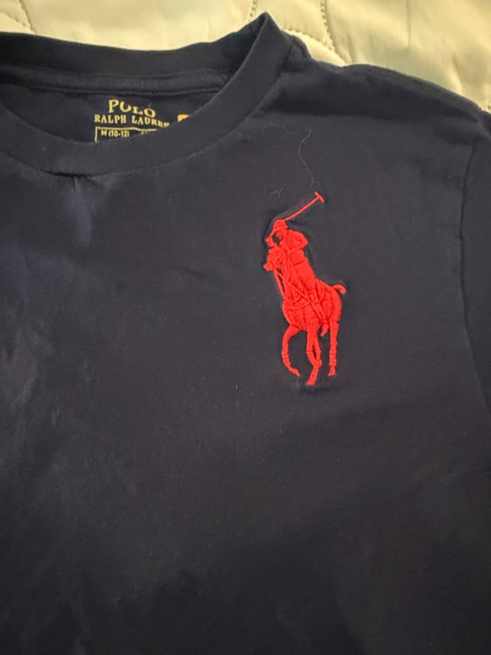 Polo by Ralph Lauren Navy Short-Sleeve Tee with Red Pony